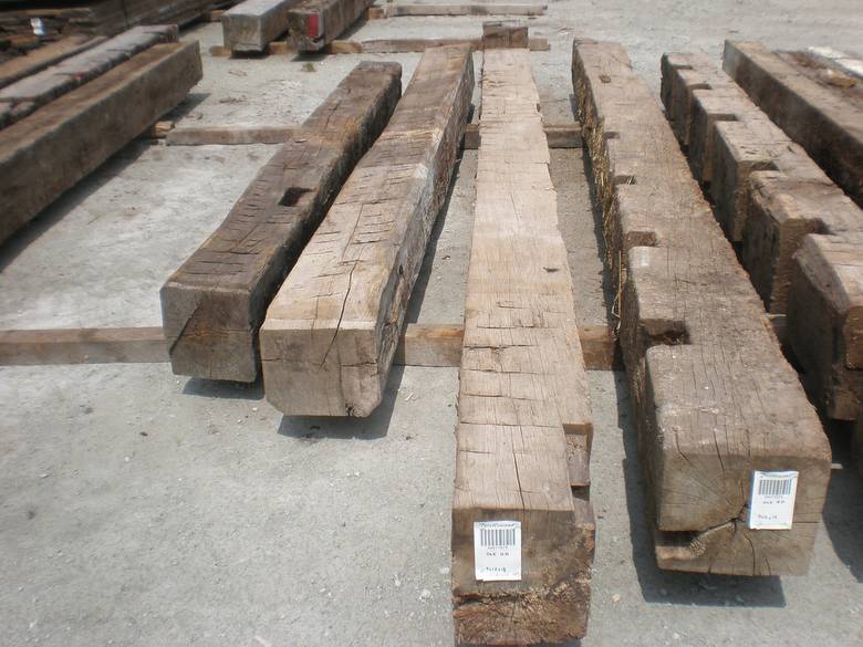 Hand Hewn Oak Timbers