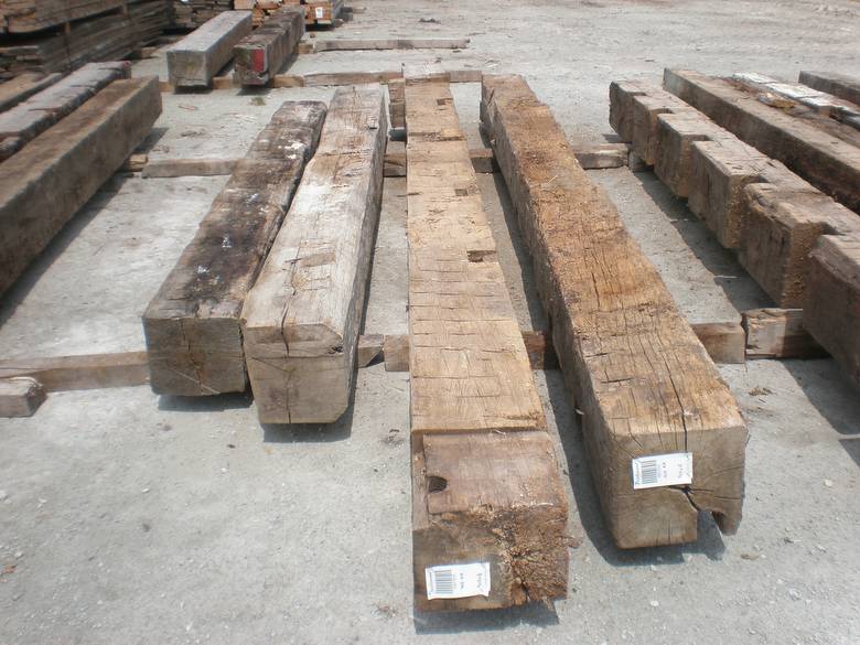 Hand Hewn Oak Timbers