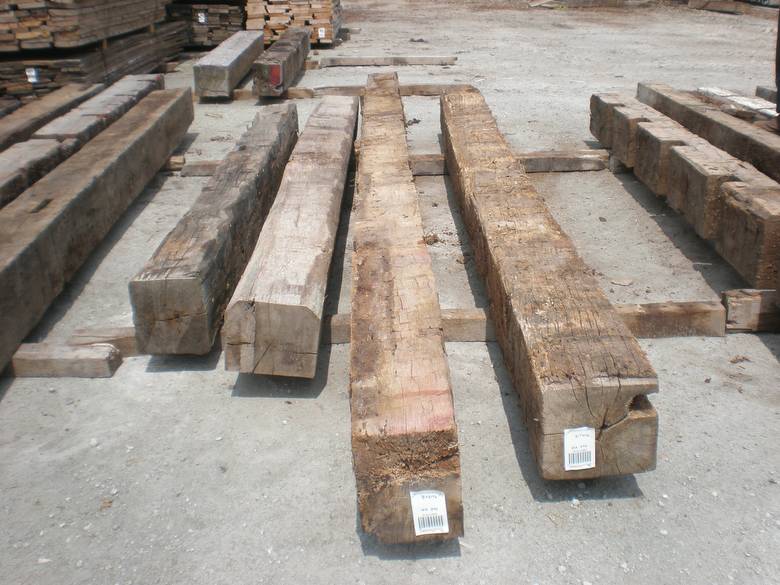 Hand Hewn Oak Timbers