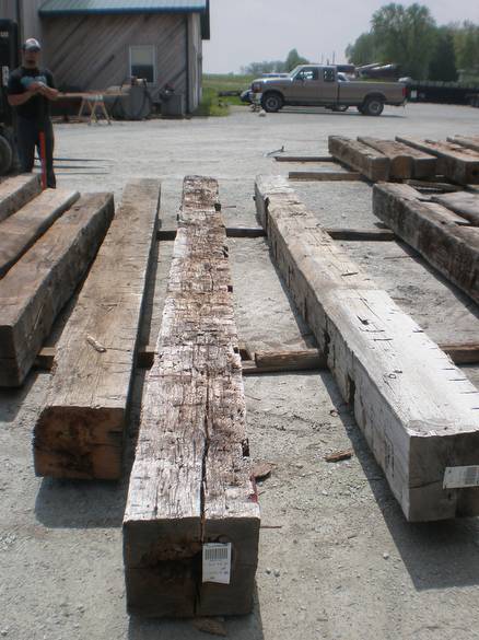 Hand Hewn Oak Timbers