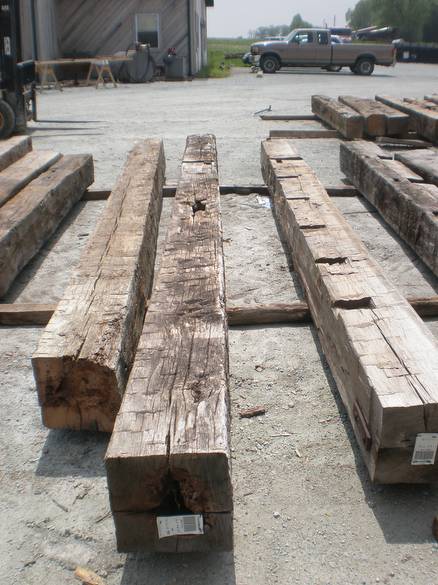 Hand Hewn Oak Timbers