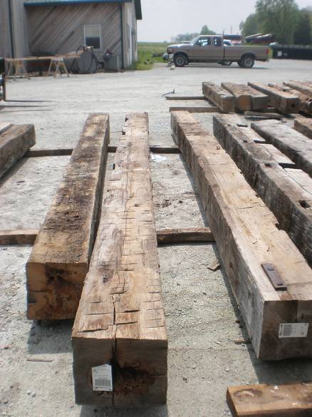 Hand Hewn Oak Timbers