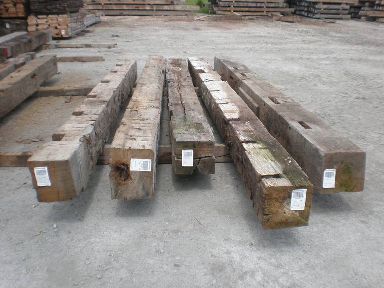 Hand Hewn Oak Timbers