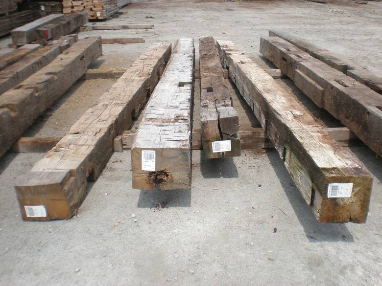 Hand Hewn Oak Timbers