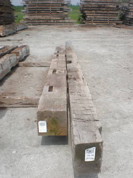 Hand Hewn Oak Timbers