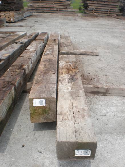 Hand Hewn Oak Timbers