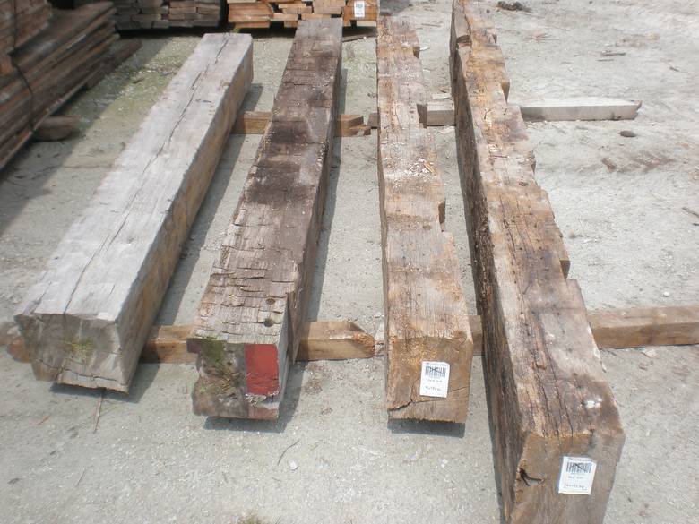 Hand Hewn Oak Timbers