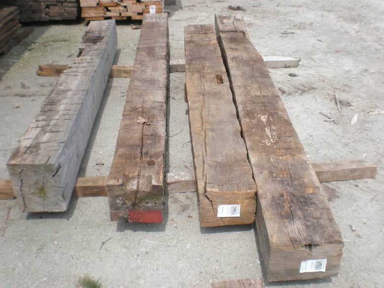 Hand Hewn Oak Timbers