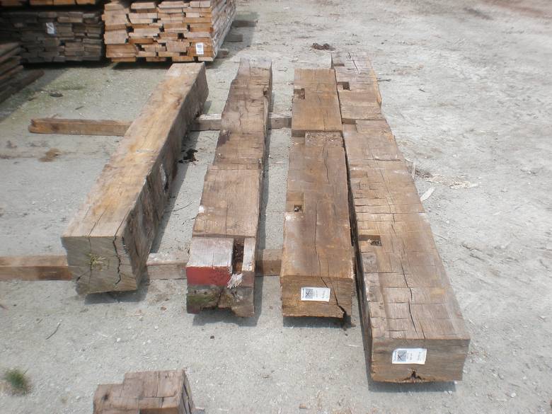 Hand Hewn Oak Timbers