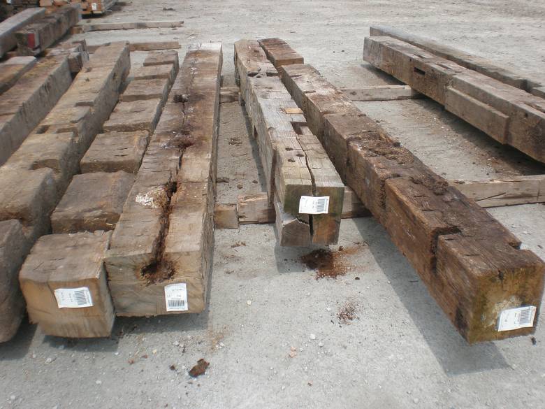 Hand Hewn Oak Timbers