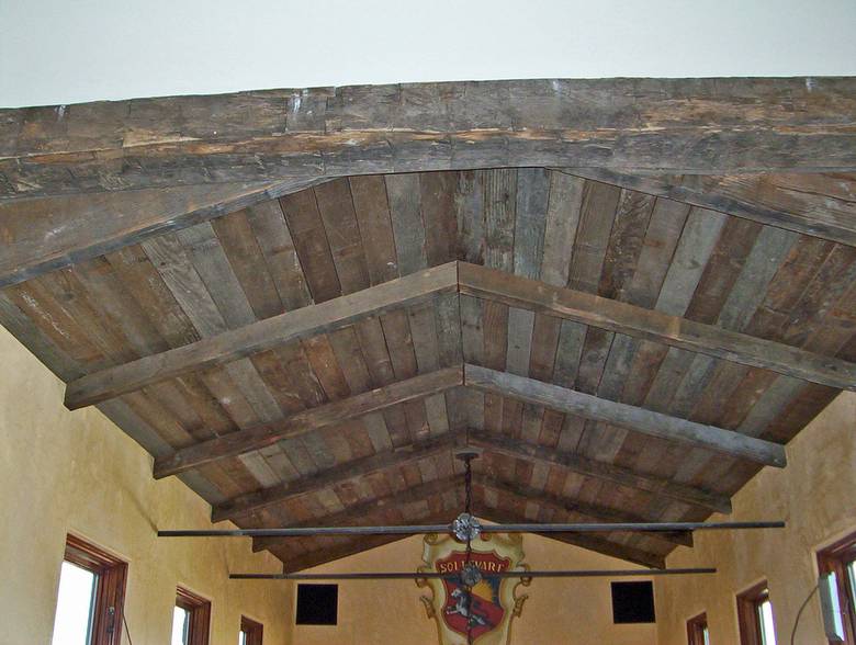 Weathered Timbers and Barnwood Ceiling