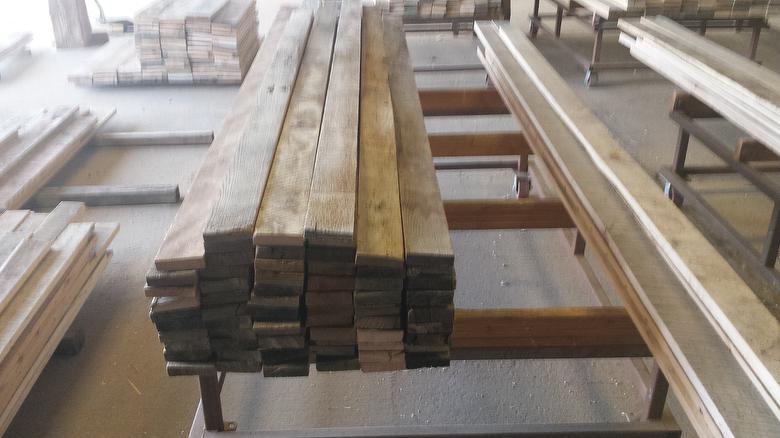 1 x 4 (edged to 3 1/2") weathered mixed hardwood