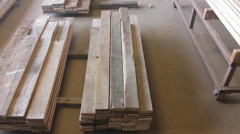 1 x 4 (edged to 3 1/2") weathered mixed hardwood